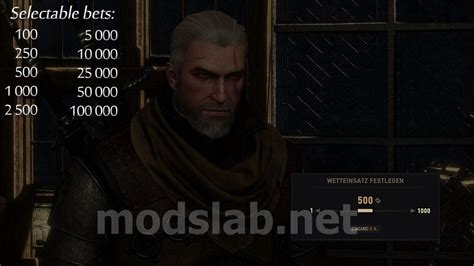change the maximum bet on gwent witcher 3